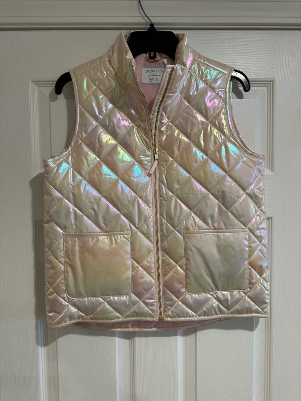 Jcrew Crewcuts Girls Iridescent Quilted Vest NWT XL